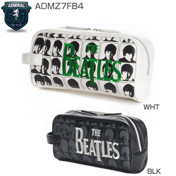 アドミラルゴルフ ビートルズ コラボ ニット ホワイト 総柄 Lサイズ