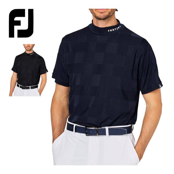 FootJoy（フットジョイ） チェックジャカード モックネック 半袖シャツ