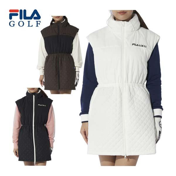 FILA フィラ ゴルフ レディース ワンピース 中綿 撥水加工 保温 蓄熱 M FILA GOLF フィラゴルフ ゴルフウェア ワンピース レディース