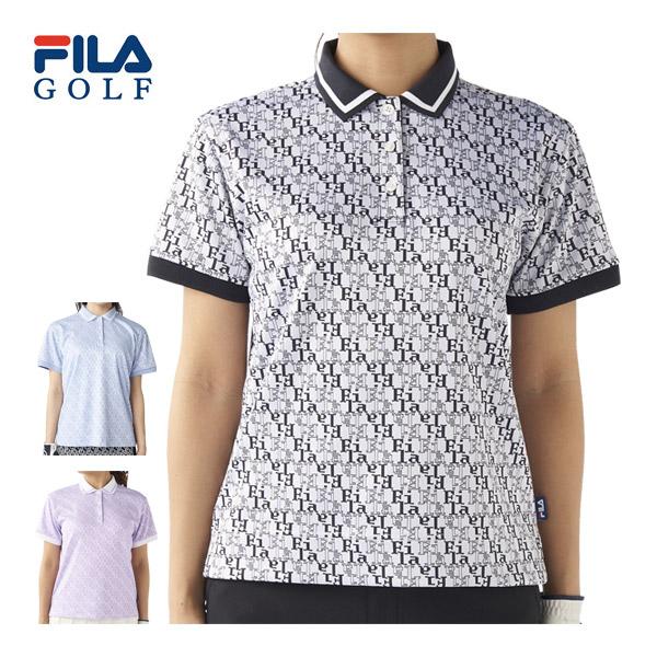 FILA GOLF フィラゴルフ タイポ柄ジャガード 半袖 ポロシャツ ウェア