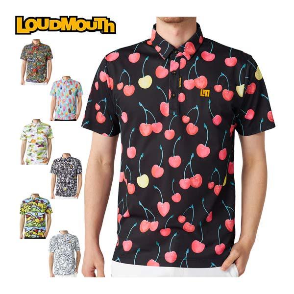 LOUDMOUTH ラウドマウス ゴルフ プレミアムカノコ 総柄 半袖 LOUDMOUTH ラウドマウス ゴルフ プレミアムカノコ 総柄 半袖