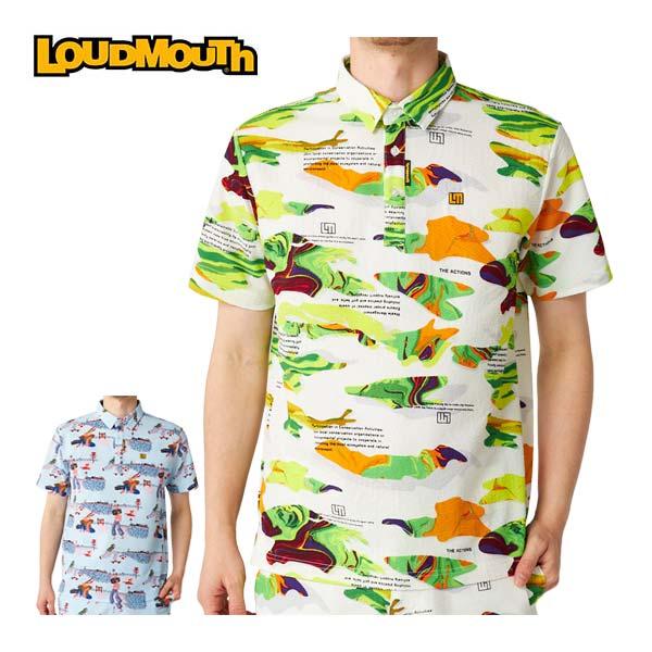 LOUDMOUTH ラウドマウス ゴルフ ニットサッカー リゾート総柄 半袖