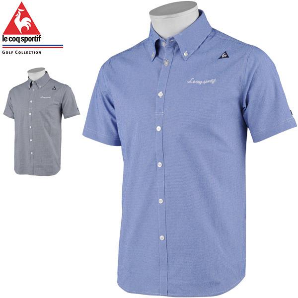 ルコック メンズ ゴルフウェア ミニギンガム柄 サッカー地 半袖シャツ Qgmrja70 21年春夏モデル M Ll Lq21smrja70 ゴルフレンジャー 通販 Yahoo ショッピング