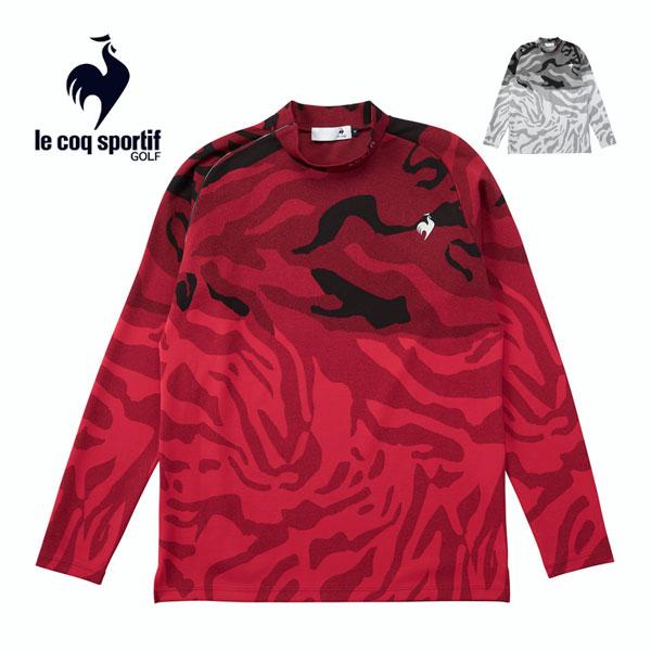 ルコックスポルティフ ゴルフ メンズ ウェア RIJOUME マーブル柄 グラデーションジャガード ハイネック 長袖シャツ QGMWJB25 2023年秋冬モデル M-LL le coq sportif GOLF（ルコックスポルティフ ゴルフ） ルコック