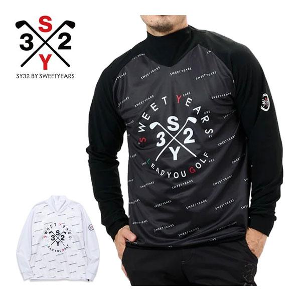 sy32：レディース：Lサイズ：グラフィカル モックネック