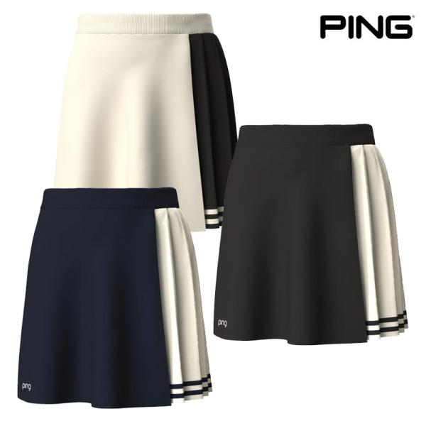 【未使用】PXG ピーエックスジー　スカート　バイカラー　ツートン　ゴルフ　ロゴ PING（ピン） 【即納】PING ピンゴルフ サイドプリーツバイカラー