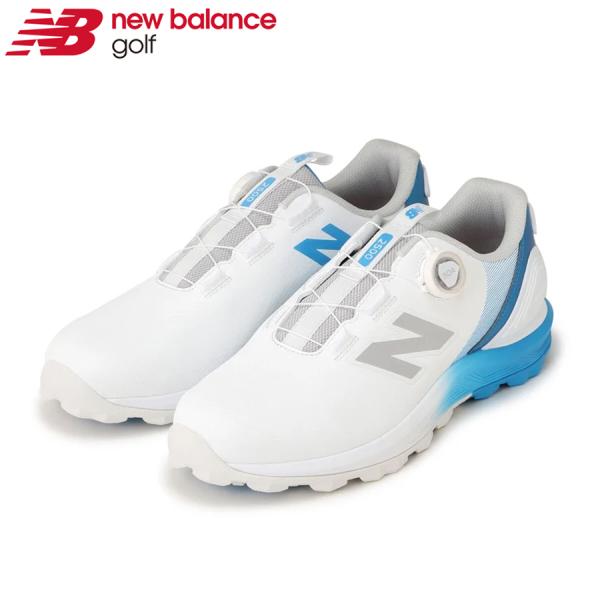 2026 ニューバランス ゴルフ スパイクレス Fresh Foam X 2500 v5 SL Boa ゴルフシューズ ホワイト/ブルー シーズナルカラー 2Eモデル U2500 日本正規品