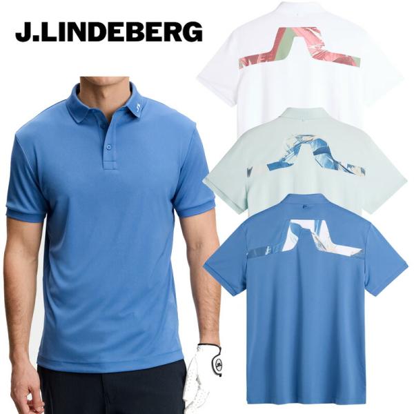【極美品】ジェイリンドバーグゴルフ　デジタル迷彩柄　ポロシャツ長袖　刺繍ロゴ　M J.LINDEBERG（ジェイリンドバーグ） J.リンドバーグ 半袖ポロシャツ