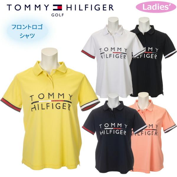 （レディース）トミーヒルフィガー ゴルフ フロントロゴ シャツ（THLA212）2022春夏 半袖 ポロシャツ