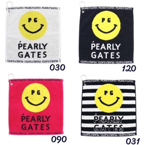 □名称：パーリーゲイツ フック付タオル【正規品】□カラー：ホワイト 030・ネイビー 120ピンク 090・ボーダー 031□素材：コットン100％□サイズ：縦/約34cm・横/約34cm誤差が生じますがご容赦ください。□メーカー正規商品□...