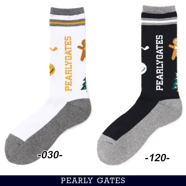 【PREMIUM SALE 50%OFF】 PEARLY GATES パーリーゲイツ レディス ギフト柄ミドルソックス =MADE IN JAPAN= 053-4186052/26C【正規品】