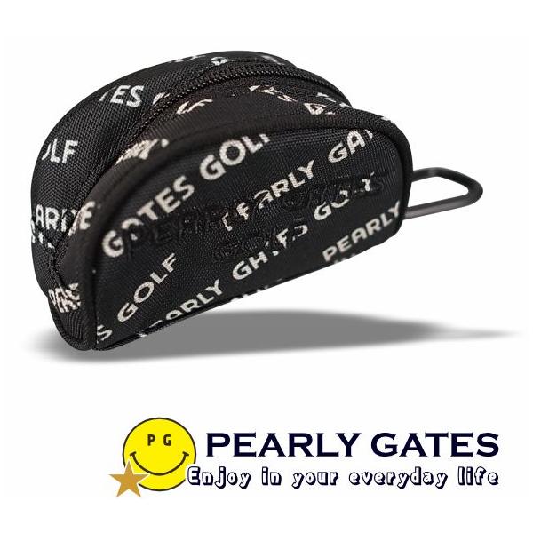 【PEARLY GATES GOLF】 パーリーゲイツゴルフ PGGモノトーンロゴライン ボールポーチ＜カラビナ付き＞053-5184474/26C 【正規品】
