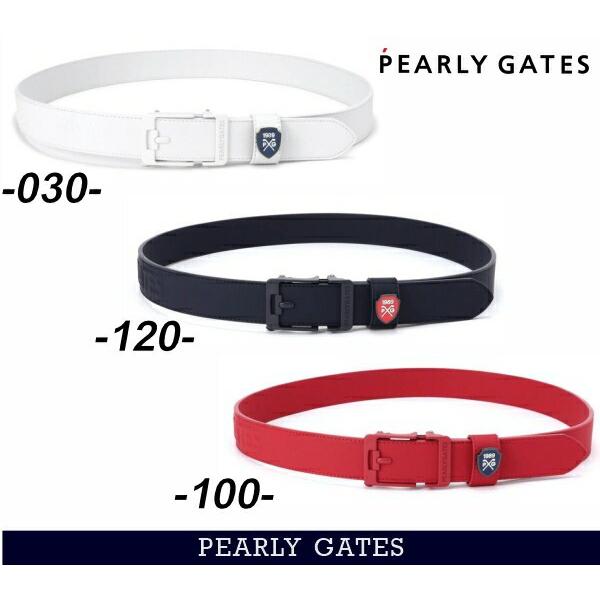 【ＮEW】PEARLY GATES パーリーゲイツ ＜マットカラー＞PGエンボス凸ロゴ スライドバックル合皮ベルト 053-6182211/26AF【正規品】