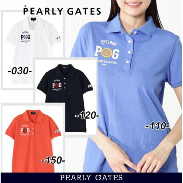 PEARLY GATES✨ポロシャツ　シアサッカー　ペイズリー柄　刺繍　日本製 PEARLY GATES（パーリーゲイツ） 【NEW】PEARLY GATES レディス Pe