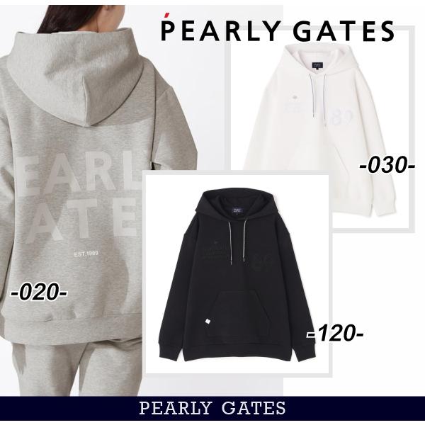 【PREMIUM SALE 30%超OFF】PEARLY GATES パーリーゲイツ レディス T/Cストレッチダンボール フーディプルオーバー/パーカー 055-6162257/35【正規品】