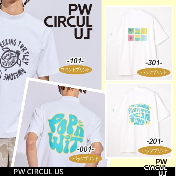 【春夏新】【PW CIRCULUS】【吸水速乾＝UVカット＝ストレッチ】メンズ POP＆WIT グラフィックモックネックT◆半袖シャツ【KHPNLM-0615】【B-133】【TOPS-S】