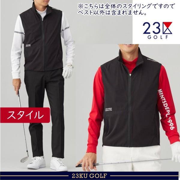 23区ゴルフGOLF ダウンベスト 23区GOLF｜【MEN】無地×チェック リバーシブル ダウンベスト | Rakuten