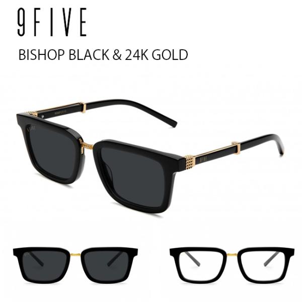サングラス　ナインファイブ　9FIVE BISHOP ブラックマーブル 9five サングラス ナインファイブ BISHOP Black & 24k Gold