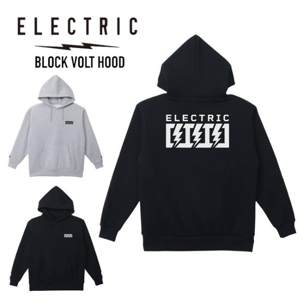 ELECTRIC エレクトリック BLOCK VOLT HOOD ブロック ボルト フード E26FU04 26-27 パーカー フーディー メンズ レディース BLACK ASH 正規品