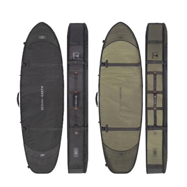 OCEAN&amp;EARTH□商品詳細■モデル：HYPA FISH/SHORT TRAVEL COVER 6.4ft 3本用■カラー：BLACK,KHAKI (1枚目画像:左 BLACK, 右 KHAKI)■サイズ：適合するサーフボードの...