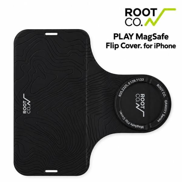 ROOT CO. ルートコー PLAY MagSafe Flip Cover. for iPhone MagSafe 着脱式 フリップカバー カードポケット スタンド PMFC-441844