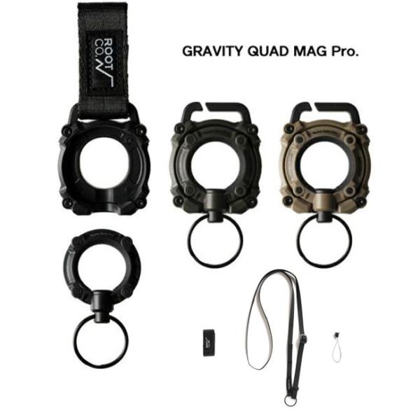 ROOT CO. ルート コー カラビナリール GRAVITY QUAD MAG Pro. マグネットキーホルダー ショルダーストラップ 春夏 秋冬