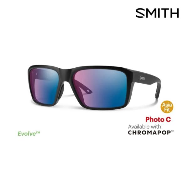 スミス サングラス SMITH Backcast Matte Black / CP Glass Polarchromic Rose Blue Mirror 偏光 調光 クロマポップ 釣り アウトドア