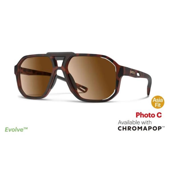 SMITH サングラス Truss Matte Tortoise CP Photo Brown クロマポップ 調光レンズ スポーツサングラス アジアンフィット アウトドア 釣り ランニング 登山