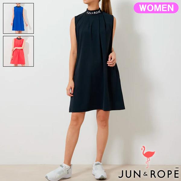 ジュン＆ロペ レディース ベアスムース タック使いバックリボンワンピース ERE13100 ジュン＆ロペ レディース ベアスムース タック使いバックリボン