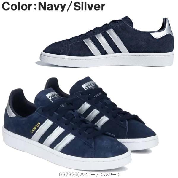 定番スニーカー アディダス オリジナルス adidas originals CAMPUS キャンパス ネイビー/シルバー メンズ シューズ B37826 /【Buyee】 \