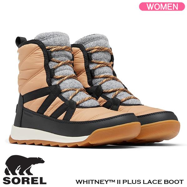 ソレル ブーツ SOREL WHITNEY II PLUS LACE WP ウィットニー2 プラス レース ウォータープルーフ タウニーバフ/ブラック ウィメンズ ブーツ NL5162-253 SOREL（ソレル） ブーツ SOREL WHITNEY II PLUS LACE WP ウィットニー2