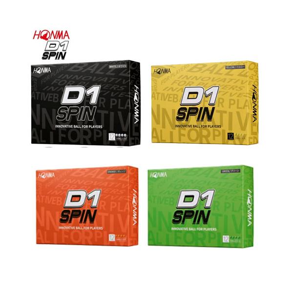 本間ゴルフ ホンマゴルフ HONMA D1スピン ゴルフ ボール 1ダース [12球入り] D1 SPIN 2023年モデル