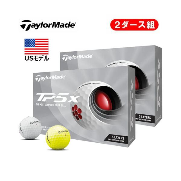 USモデル】 2021 テーラーメイド New TP5x ゴルフボール 2ダース [24球