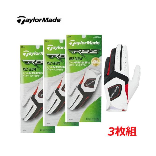 ネコポス送料無料 テーラーメイド (TAYLOR MADE) RBZ グローブ 3枚組 メンズ ゴルフ用グローブ 25SS UN803