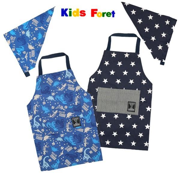 エプロンセット キッズフォーレ 男の子 M L Ll B 恐竜 星柄エプロン 三角巾セット Kids Foret Kf 022 Golly Gee 通販 Yahoo ショッピング