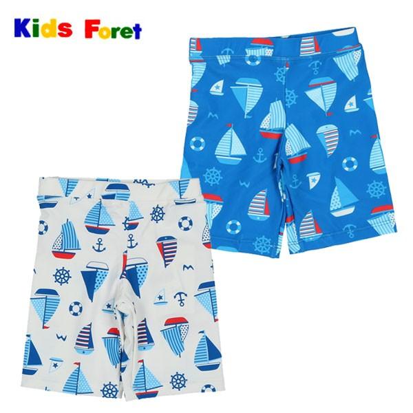 水着 キッズフォーレ Kids Foret 男の子 90cm 100cm 110cm 120cm 130cm B31841 ヨット柄スイムパンツ :SW-19016:golly gee 通販 Kids Foret 男の子 スイムパンツ 水着 80