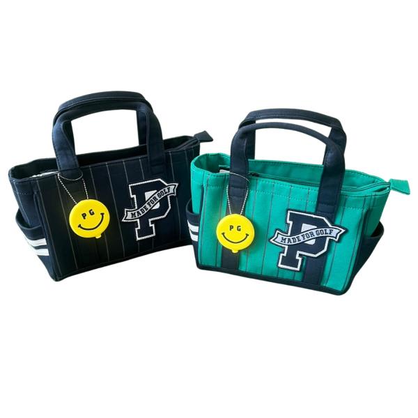 PEARLY GATES GATESピンストライプ柄裏毛カートバッグ (UNISEX