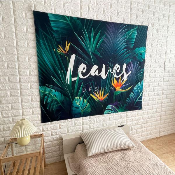 ファブリック壁掛け ボタニカル ファブリックポスター 95cm×73cm 小サイズ 北欧 アート