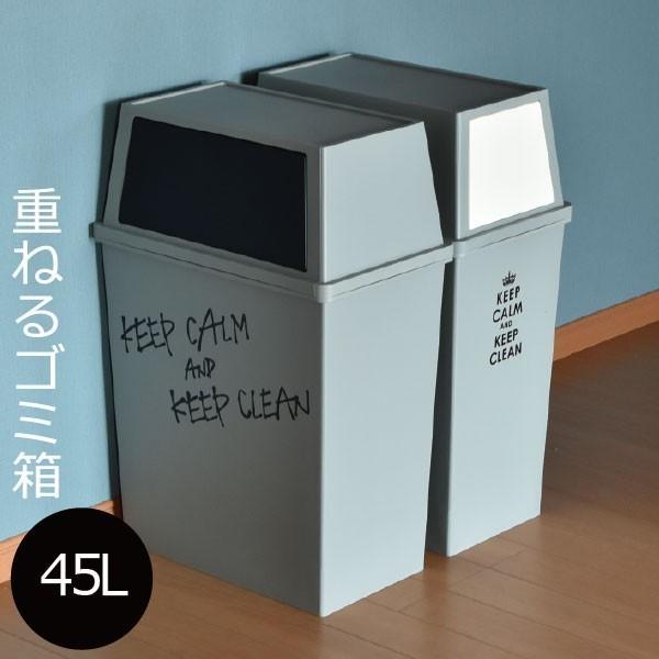 ゴミ箱 おしゃれ 45リットル 分別 屋外 大型 スリム リビング用 蓋付き フタ付き 縦型 ごみ箱 日本製 スタッキングダストボックス 45l ワイド スリム 0a 067 ゴミ箱 Com 通販 Yahoo ショッピング
