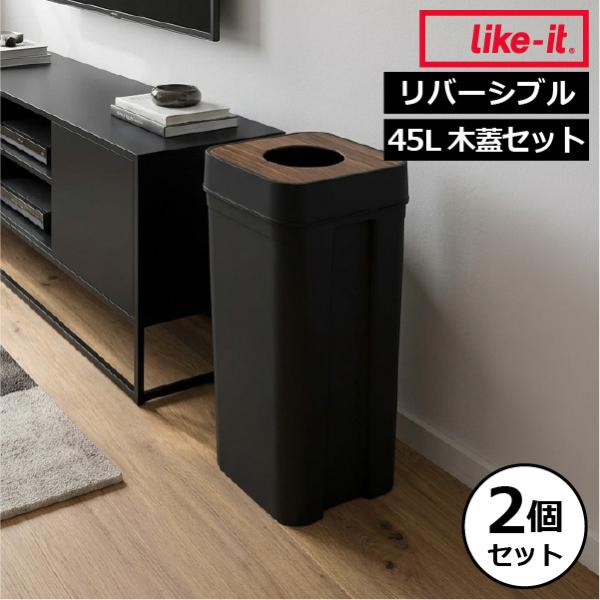 ゴミ箱 スリム おしゃれ 45リットル 分別 キッチン 袋が見えない