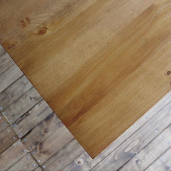 ダイニングテーブル ライトブラウン 木製 スチール脚 幅120cm 高さ70cm