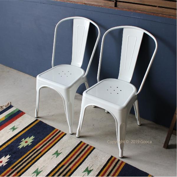 スタッキングチェア 4脚セット スチール ダイニング チェア 積み重ね