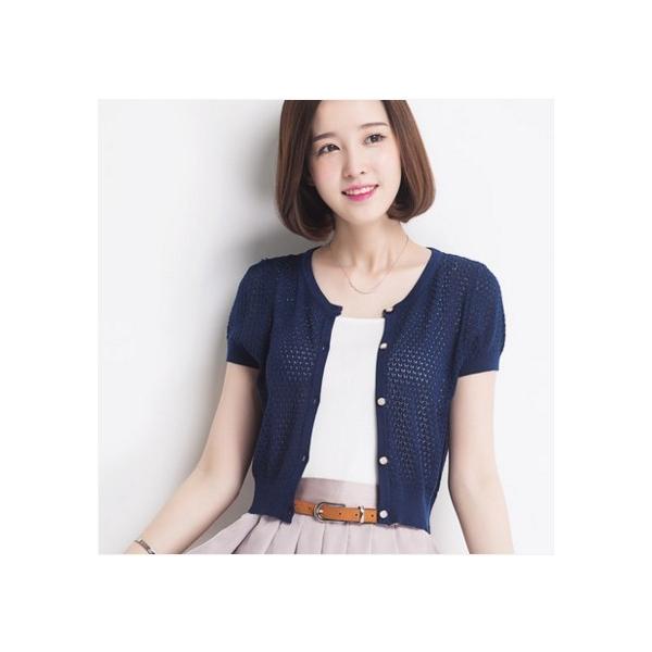 カーディガン 半袖 レディース クルーネック 前開き 羽織 ショート丈 シンプル きれいめ Uv対策 フェミニン Good Clothes 品質1か月保証付 Buyee Buyee 일본 통신 판매 상품 옥션의 대리 입찰 대리 구매 서비스