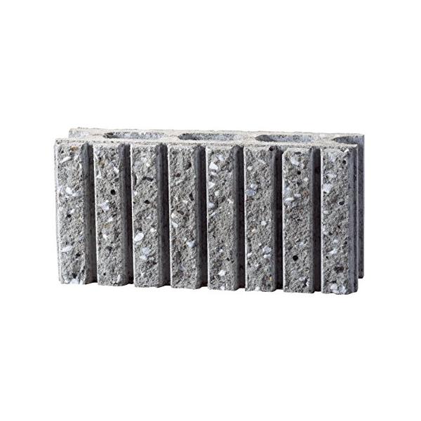 久保田セメント工業 コンクリートブロック みかげ色 7本ライン 基本横筋用 2個入り 2504101(2P)