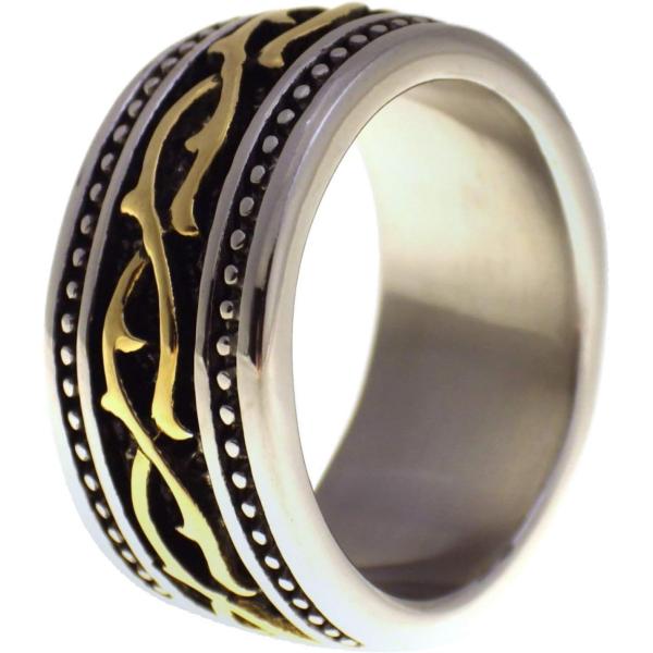 【並行輸入品】Fantasy Forge Jewelry カントリーウェディングリング メンズ レディース ステンレススチール ウェスタン バーブ ワ