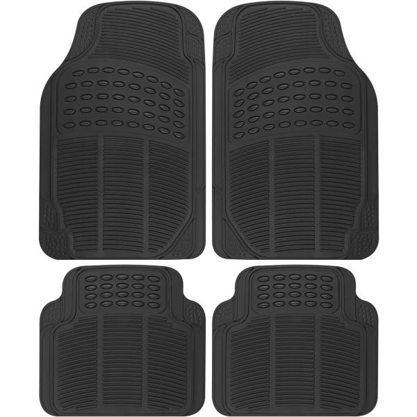 並行輸入品】BDK 全天候型 ゴムフロアマット 車 SUV トラック用 4枚 