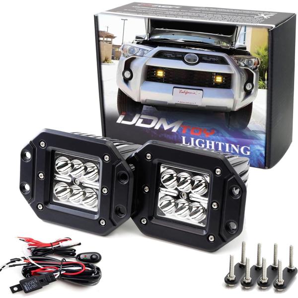 【並行輸入品】iJDMTOY Amber Yellow Flush Mount LED Pod Lamp Kit Compatible with Tr
