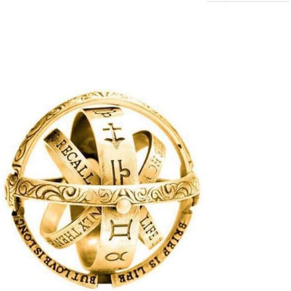 【並行輸入品】天文学的指 折りたたみ式リング 天体球ボールリング 折りたたみ式コズミックリング レディース メンズ ギフト ゴールド