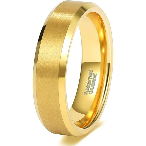 並行輸入品】SHINYSO 24Kゴールドタングステンカーバイドリング 4mm