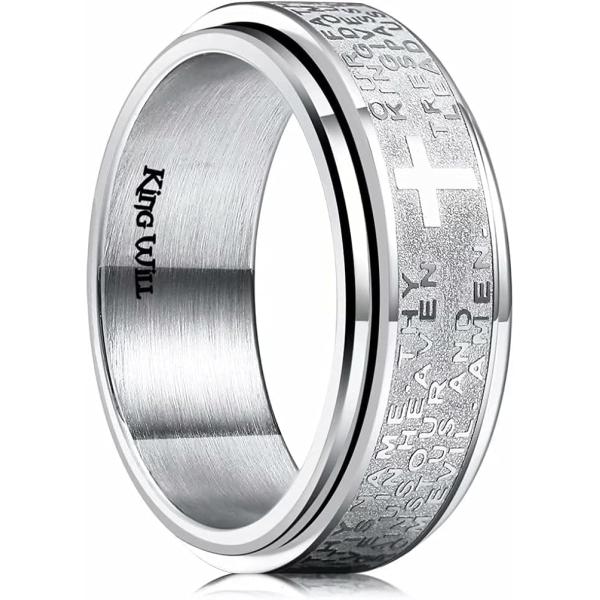 並行輸入品】King Will 8mm ゴールド/シルバー ステンレススチール